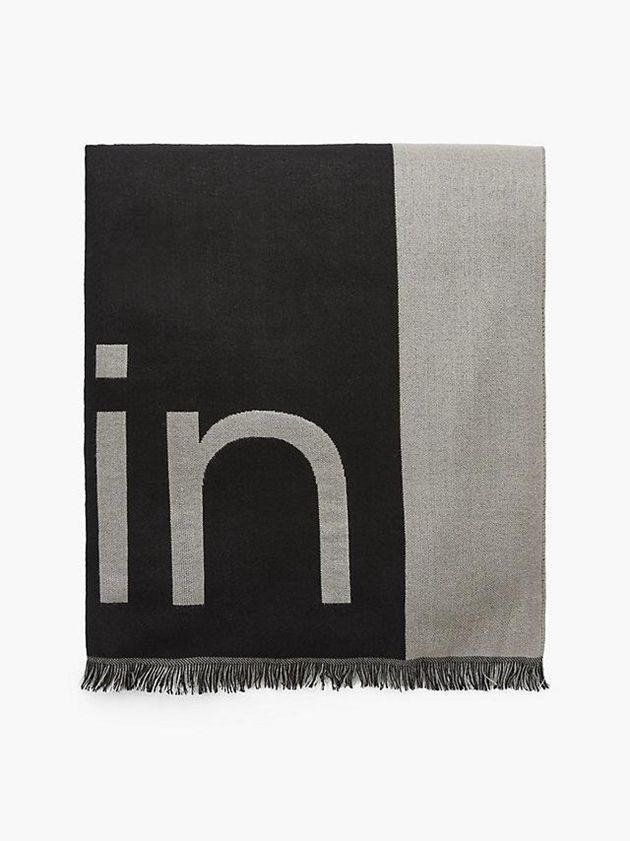 Calvin Klein USA Blanket Logo Womens Scarf Black 6438019-AU